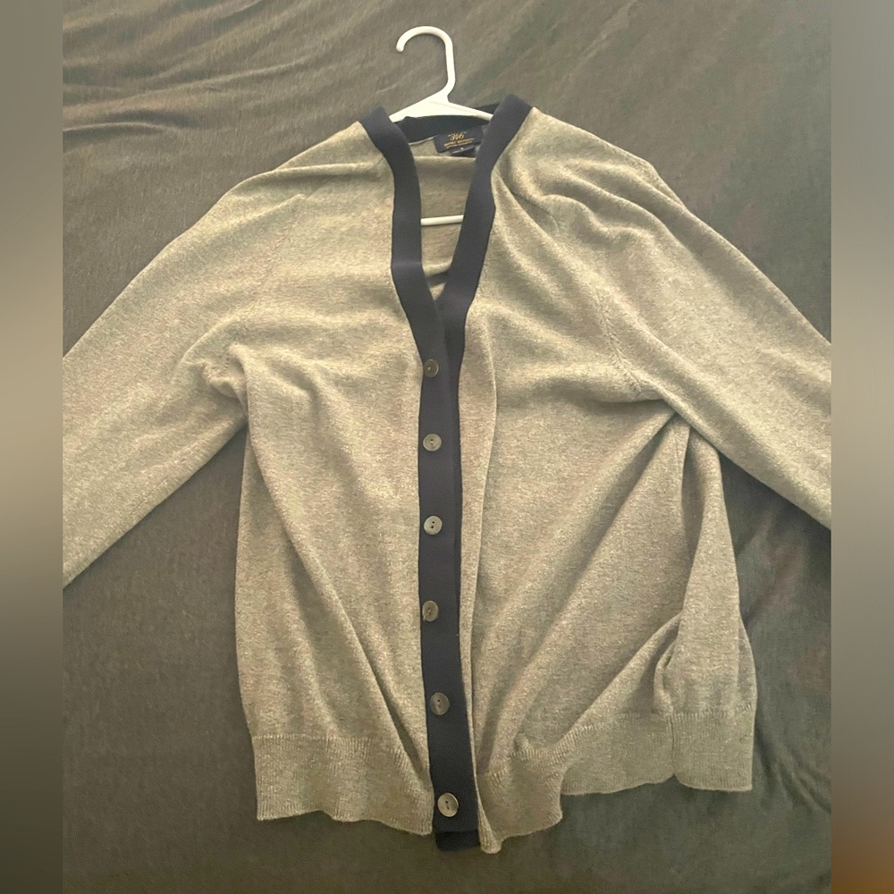 Brooks brothers grey cardigan